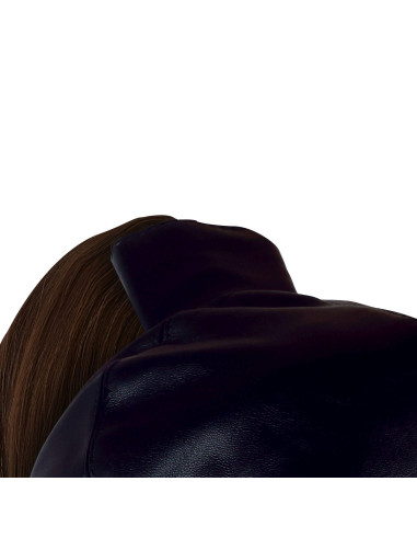 Mask with Brown Ponytail - Black