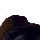 Mask with Brown Ponytail - Black - 6