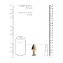 Zatyczka analna Round Gem Small - aluminium i akrylowy kamień, długość wprowadzana 6,2 cm - 9