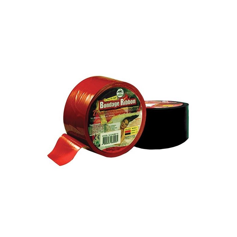 BONDAGE RIBBON 5CM/18MTR BLACK - 1
