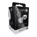 Zatyczka analna Round Gem Butt Plug Small - aluminium z kryształem akrylowym, średnica 2,7 cm - 3