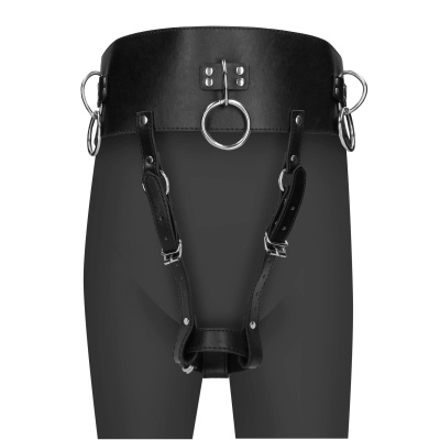 Belt with Vibrator Holder - Black - 1