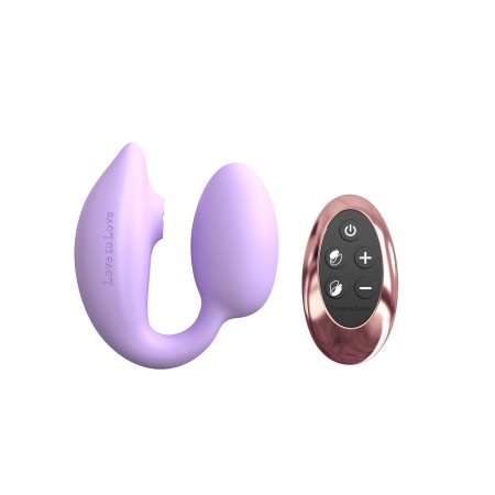 VIVA MAUVE - podwójny stymulator łechtaczki i punktu G z funkcją flapping, wkładka 9,8 cm × Ø3,9 cm - 1