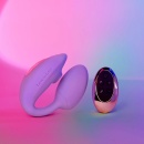 VIVA MAUVE - podwójny stymulator łechtaczki i punktu G z funkcją flapping, wkładka 9,8 cm × Ø3,9 cm - 6