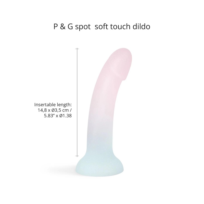 Dildo DILDOLLS Galactica z płynnego silikonu z przyssawką, długość wkładana 14 cm, Ø 3,6 cm - 3
