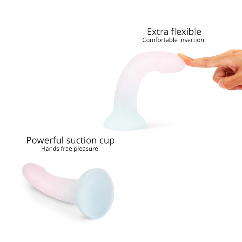 Dildo DILDOLLS Galactica z płynnego silikonu z przyssawką, długość wkładana 14 cm, Ø 3,6 cm - 4