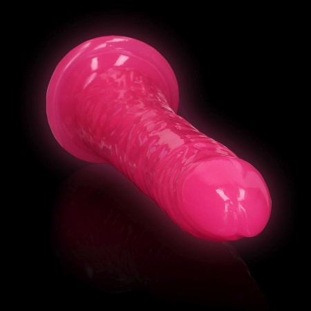 Dildo Slim Realistic z przyssawką Glow in the Dark - długość wkładana 20 cm, średnica 3,8 cm - 5