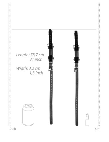 Kneeling Thigh Cuff Set - Black