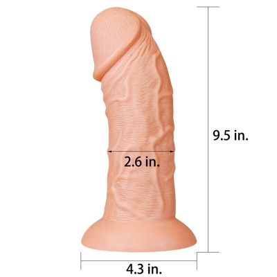 Realistyczne dildo Legendary Realistic 9,5 cala (24 cm) – beżowy - 1 2