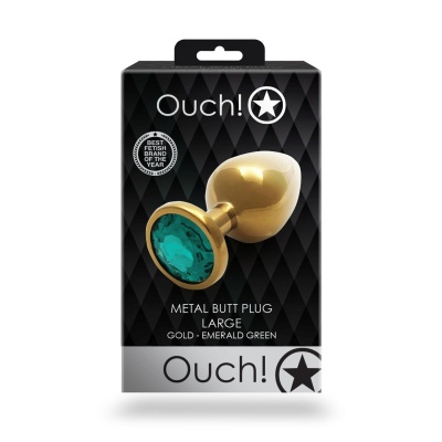 Round Gem Butt Plug - Large - 1 2