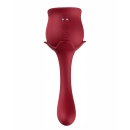 Stymulator Blossom Red - ssanie łechtaczki i wibracje punktu G, 170 × 72 × 61,5 mm - 2
