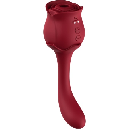 Stymulator Blossom Red - ssanie łechtaczki i wibracje punktu G, 170 × 72 × 61,5 mm - 4