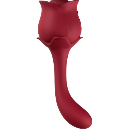 Stymulator Blossom Red - ssanie łechtaczki i wibracje punktu G, 170 × 72 × 61,5 mm - 6