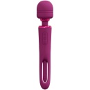 Wibrator dwustronny VIVE Kiku z trzepoczącym językiem i główką różdżki, 2 silniki, 25,2 cm - 2