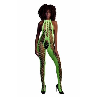 Bodystocking with Halterneck - Green - 1
