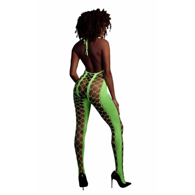 Bodystocking with Halterneck - Green - 1 2