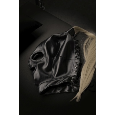 Mask with Blonde Ponytail - Black - 1