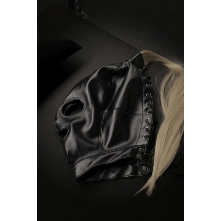 Mask with Blonde Ponytail - Black - 1