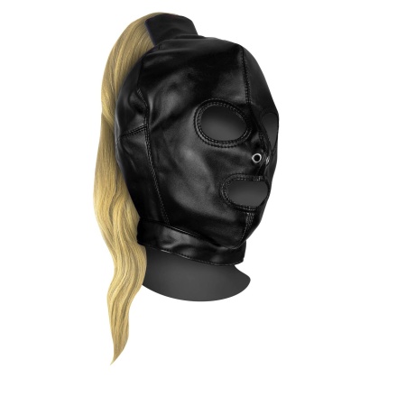 Mask with Blonde Ponytail - Black - 6