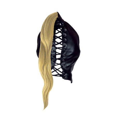 Mask with Blonde Ponytail - Black - 8