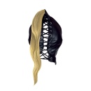 Mask with Blonde Ponytail - Black - 8