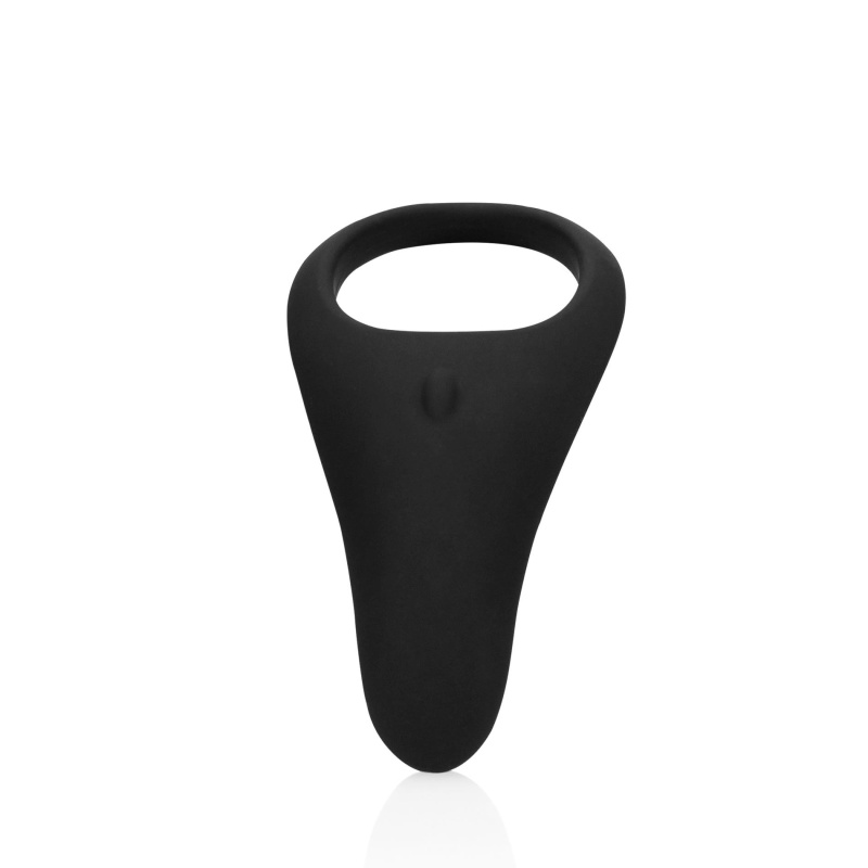 Wibrujący pierścień erekcyjny Pointed Licorice Black - 10 trybów, silikon, 11,1 × 5,7 × 2,9 cm - 1