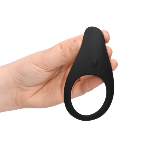 Wibrujący pierścień erekcyjny Pointed Licorice Black - 10 trybów, silikon, 11,1 × 5,7 × 2,9 cm - 4