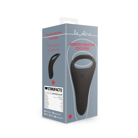 Wibrujący pierścień erekcyjny Pointed Licorice Black - 10 trybów, silikon, 11,1 × 5,7 × 2,9 cm - 8