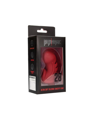 Model 28 - Ultra Soft Silicone Chastity Cage - Red