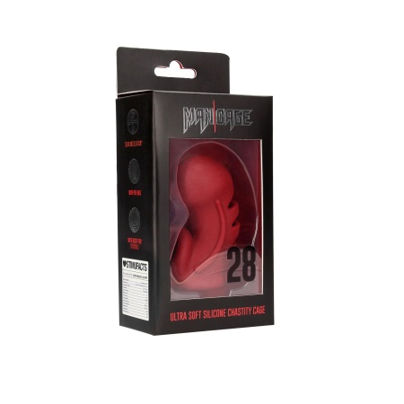 Klatka cnoty Model 28 Ultra Soft Silicone Red - z elastycznego silikonu bez ftalanów - 7
