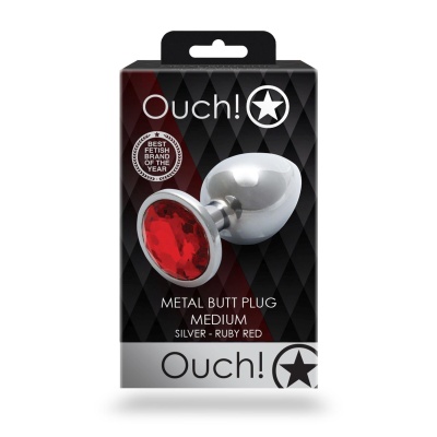 Round Gem Butt Plug - Medium - 1 2