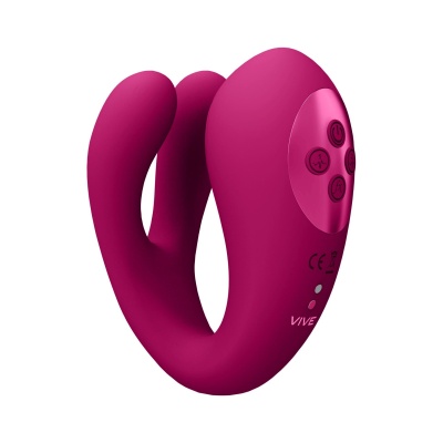 Wibrator Yoko Triple Action z falą pulsacyjną i podwójnymi zębami - długość wkładania 9,2 cm - 1
