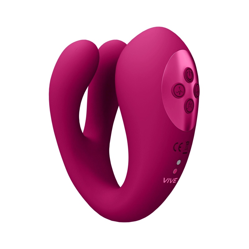 Wibrator Yoko Triple Action z falą pulsacyjną i podwójnymi zębami - długość wkładania 9,2 cm - 1