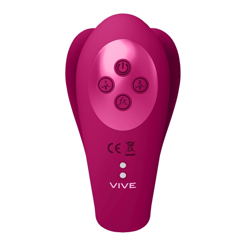 Wibrator Yoko Triple Action z falą pulsacyjną i podwójnymi zębami - długość wkładania 9,2 cm - 3