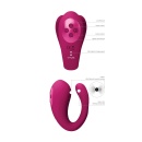Wibrator Yoko Triple Action z falą pulsacyjną i podwójnymi zębami - długość wkładania 9,2 cm - 6