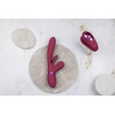 Wibrator Yoko Triple Action z falą pulsacyjną i podwójnymi zębami - długość wkładania 9,2 cm - 10