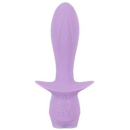 Mini wibrator Cuties Purple 4 z 10 trybami wibracji, ładowaniem przez USB i zatyczką analną, 13,6 cm - 5