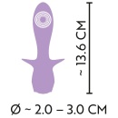 Mini wibrator Cuties Purple 4 z 10 trybami wibracji, ładowaniem przez USB i zatyczką analną, 13,6 cm - 11