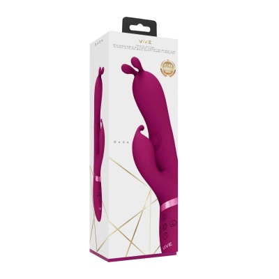 Gada - Vibrating Bunny Ear G-Spot Rabbit with Pulse Wave Shaft - 1 2