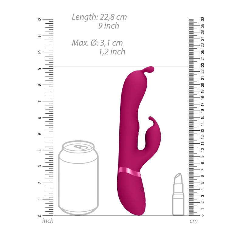 Gada - Vibrating Bunny Ear G-Spot Rabbit with Pulse Wave Shaft - 6