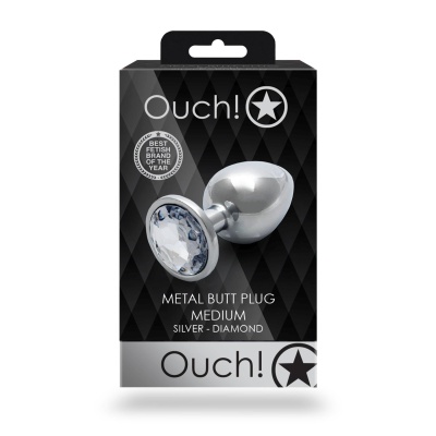 Round Gem Butt Plug - Medium - 1 2