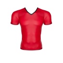 męski t-shirt z wetlooka w serek - 3