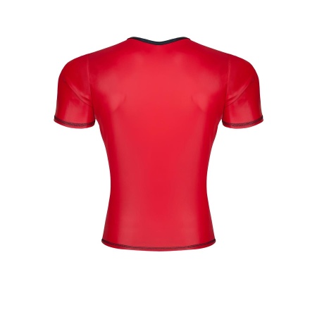 męski t-shirt z wetlooka w serek - 4