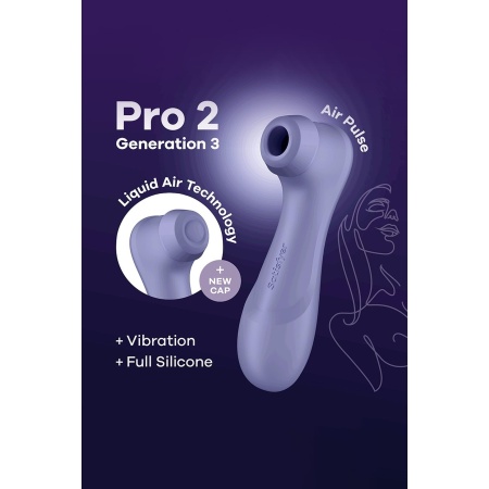 Stymulator łechtaczki Pro 2 Generation 3 - technologia Liquid Air, 2 silniki, Bluetooth, długość 16 cm - 5