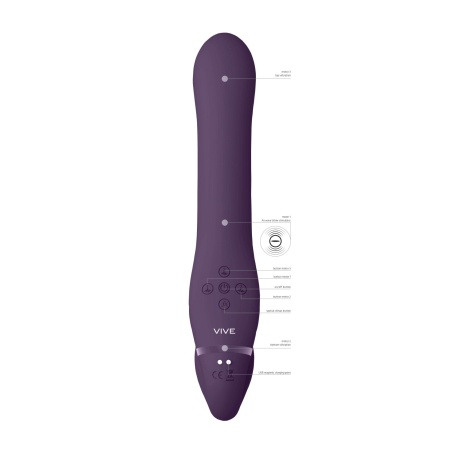 Ai - Dual Vibrating & Air Wave Tickler Strapless Strapon - 6