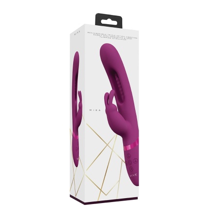 Mika - Triple Rabbit with G-Spot Flapping - Pink - 2