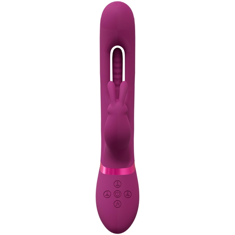 Mika - Triple Rabbit with G-Spot Flapping - Pink - 4