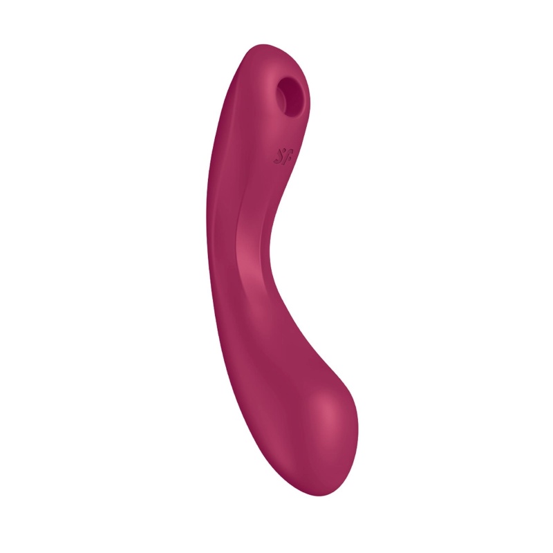Wibrator Curvy Trinity 1 Red - 2 silniki, fale ciśnienia Air Pulse i wibracja punktu G, długość 17,5 cm - 3