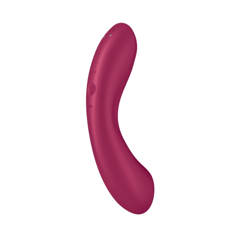 Wibrator Curvy Trinity 1 Red - 2 silniki, fale ciśnienia Air Pulse i wibracja punktu G, długość 17,5 cm - 5