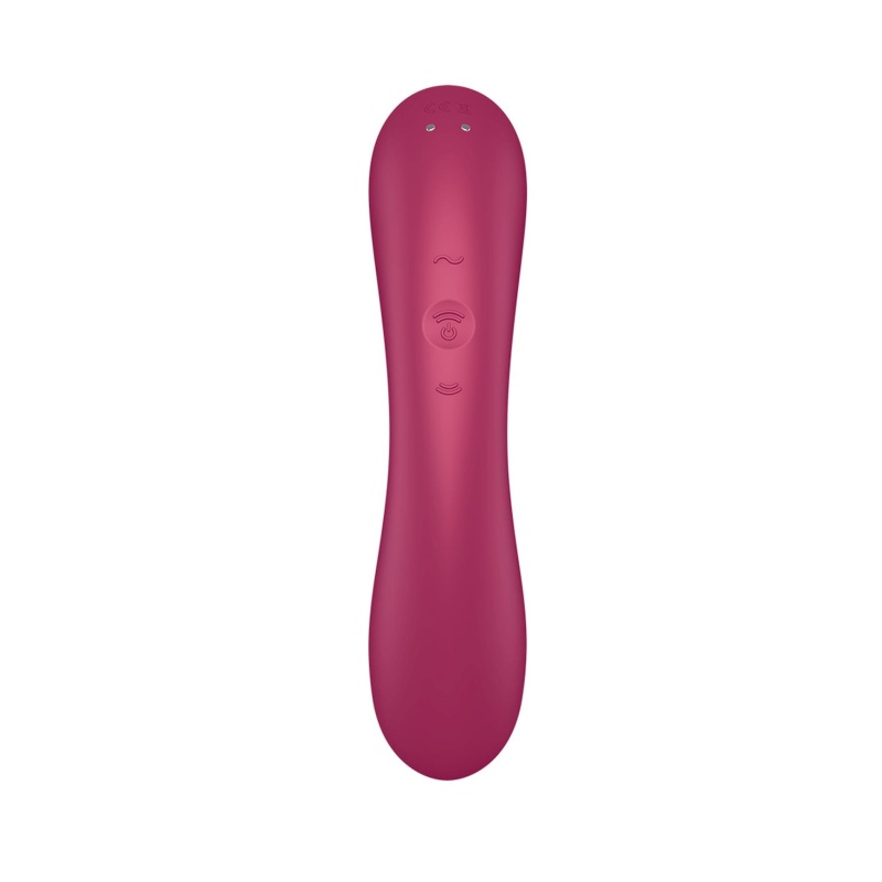 Wibrator Curvy Trinity 1 Red - 2 silniki, fale ciśnienia Air Pulse i wibracja punktu G, długość 17,5 cm - 6